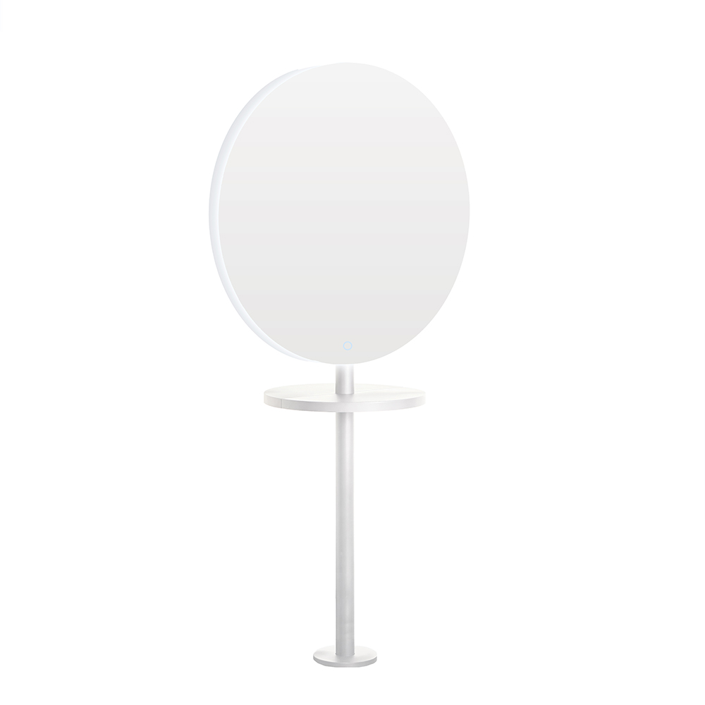 Circa LED Mirror with Pole Joiner II White