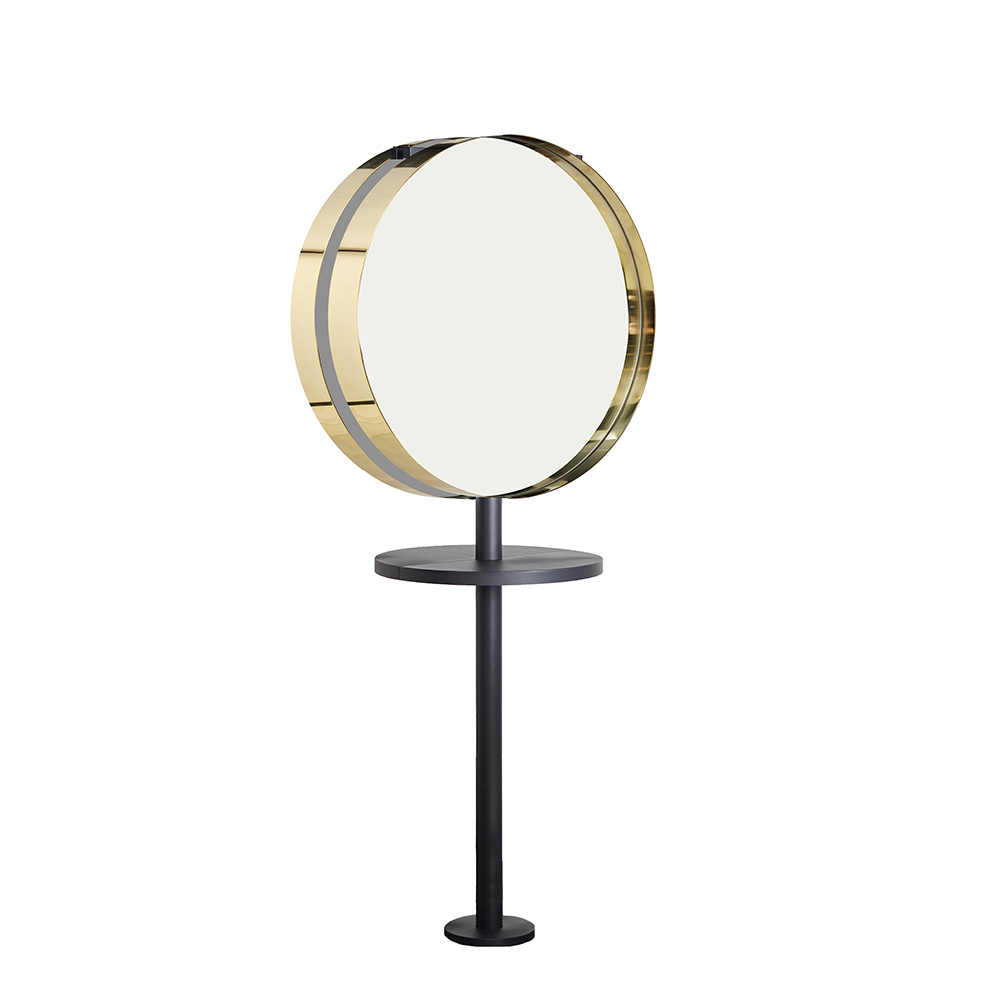 Halo Mirror with Pole Joiner II Black