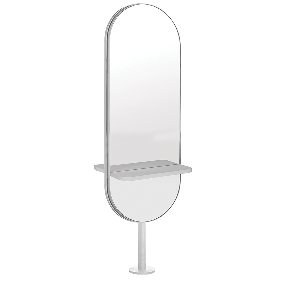 Villa Mirror with Pole Joiner II White
